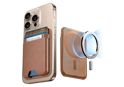 Soft PU Leather Magnetic Wallet N52 Strong Magnetic Wallet Card Holder for iPhone 12-17 Series( (Support OEM/ODM)